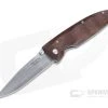 MCusta Classic Wave San Mai Damascus Ironwood Liner Lock Folding Knife 18D