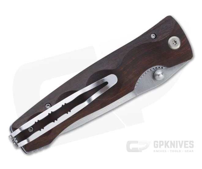 MCusta Tactility Elite San Mai Damascus IronWood Liner Lock Folding Knife 0125D - Image 2