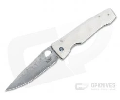 MCusta Tactility Elite White Corian SPG2 San Mai Liner Lock Folder 126G