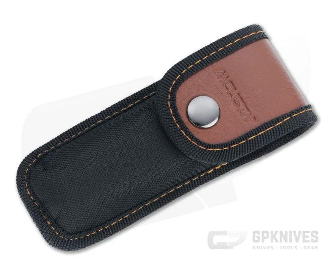 MCusta Sengoku Toyotomi Hideyoshi San Mai Damascus Yellow Pakka Wood Liner Lock Folder 0182D - Image 4