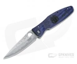 MCusta Sengoku Date Masamune San Mai SPG2 Blue Pakkawood Liner Lock Folder 186G