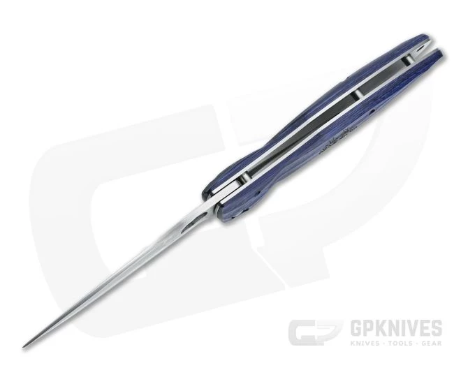 MCusta Sengoku Date Masamune San Mai SPG2 Blue Pakkawood Liner Lock Folder 186G - Image 3