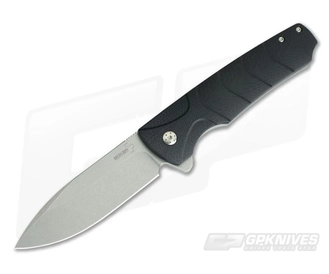Boker Plus Ridge Frame Lock Flipper 3D Black G10 D2 Steel 01BO262