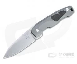 Boker Plus Aluma Flipper Manasherov Stonewashed D2 Gray Aluminum Folder 01BO463