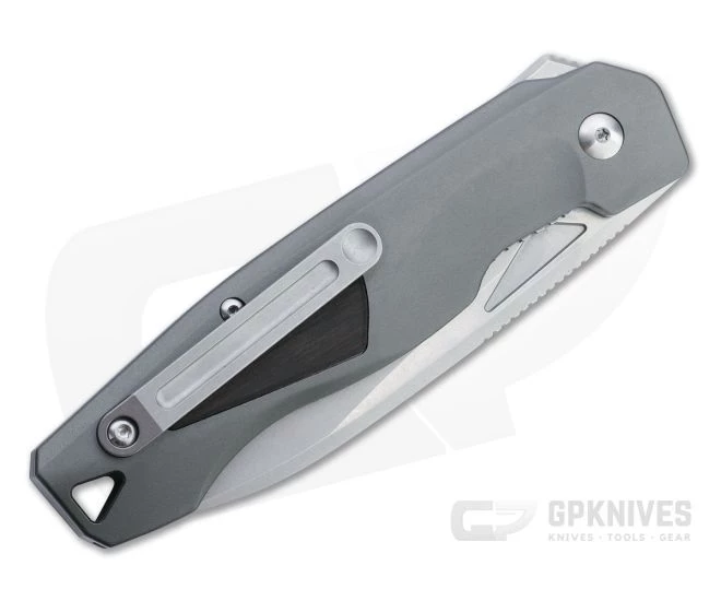 Boker Plus Aluma Flipper Manasherov Stonewashed D2 Gray Aluminum Folder 01BO463 - Image 2