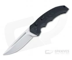 Boker Plus Intention II Stonewashed D2 Black G10 Button Lock Automatic 01BO482