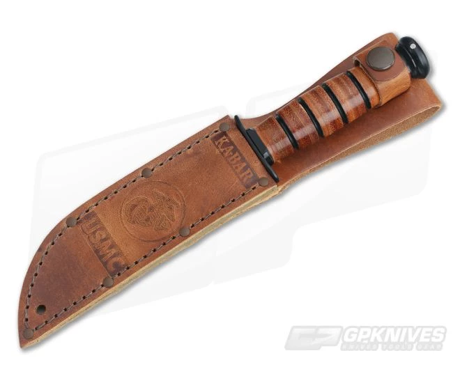 Kabar USMC Short Knife Leather Handle 1250 - Image 2