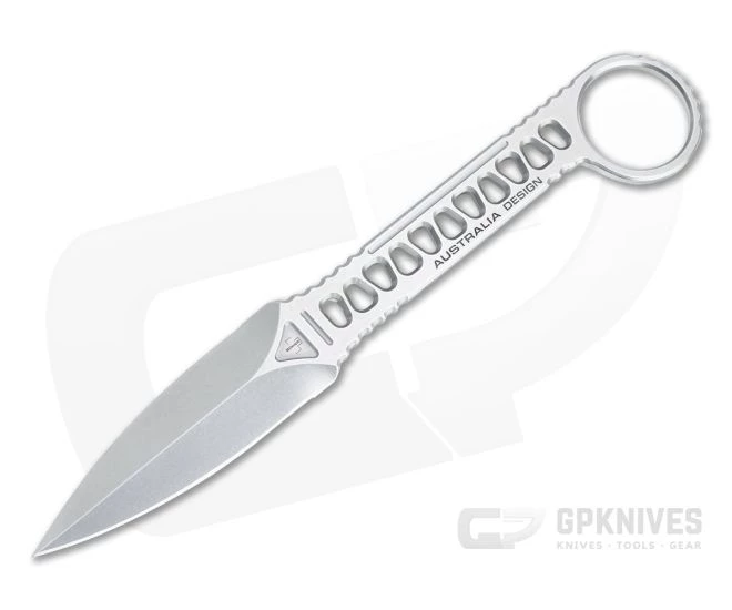 Boker Plus Voodoo Stonewashed 440C Double Edge Skeletonized Ring Knife 02BO070