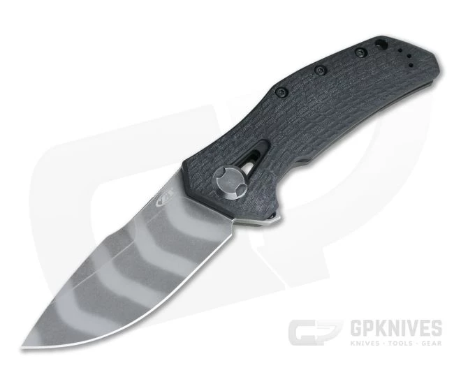 Zero Tolerance 0308BLKTS BlackWash Tiger Stripe 20CV Black G10 KVT Titanium Frame Lock Flipper