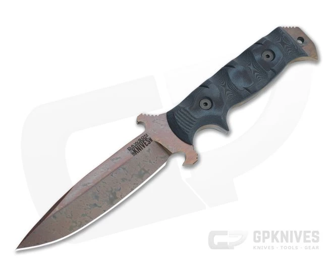 Dawson Knives Chief Arizona Copper 3V Blue/Black G10 Fixed Blade