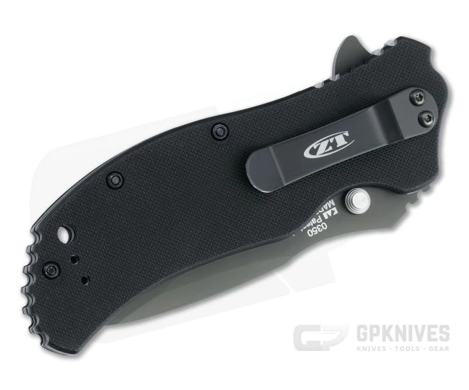 Zero Tolerance 0350 Assisted Flipper Black S30V 3D Hyena Brown G10 Folder 0350HB - Image 2