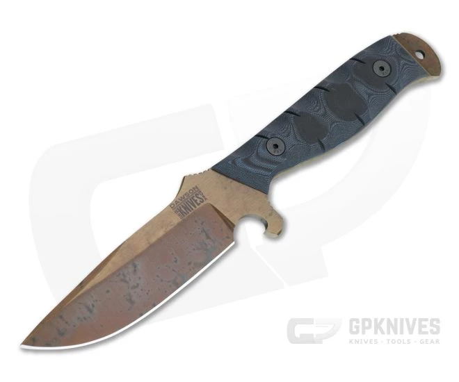 Dawson Knives Pathfinder Arizona Copper 3V Blue/Black G10 Fixed Blade