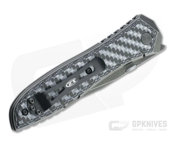 Zero Tolerance 0640WBW Limited Edition Blackwash 20CV White and Black Carbon Fiber Folder - Image 2