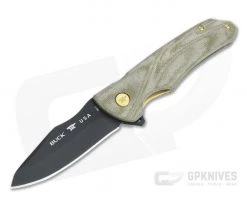 Buck Legacy Sprint Ops Pro LTD Black S45VN Green Micarta Flipper 0842GRSLE