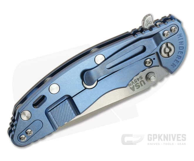 Hinderer XM-18 3.5" Stonewashed S45VN Spanto FDE G10 Blue Tri-Way Flipper 0967 - Image 2