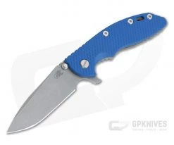 Hinderer XM-18 3.5" Working Finish S45VN Spanto Blue G10 Tri-Way Flipper 0981