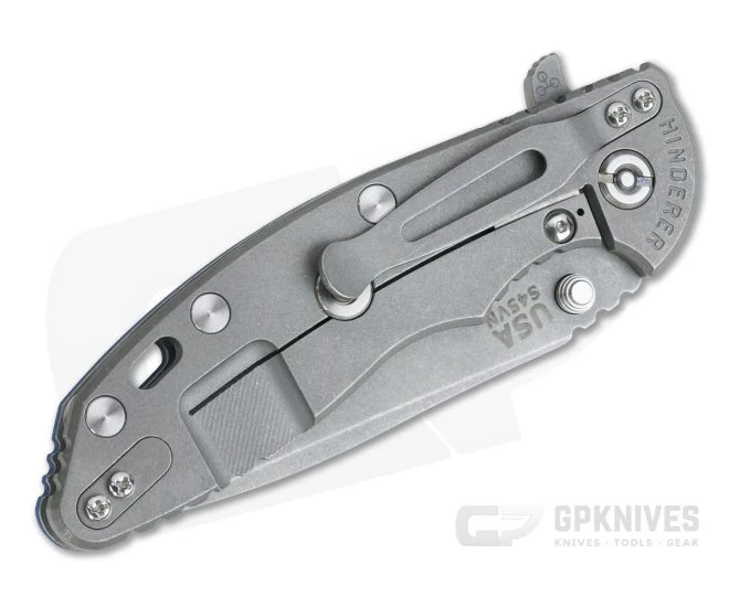 Hinderer XM-18 3.5" Working Finish S45VN Spanto Blue G10 Tri-Way Flipper 0981 - Image 2