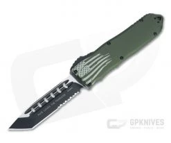 Guardian Tactical Recon Elite Tanto Two-Tone Serrated Elmax OD Green D/A OTF Automatic 108222