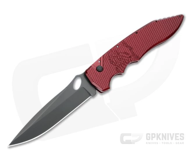 Piranha P10 Predator Tactical PVD S30V Red Button Lock Automatic