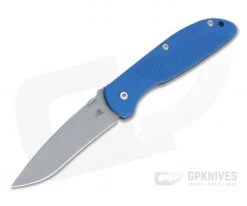 Hinderer Firetac Recurve 20CV Blue G10 Tri-Way Battle Blue Titanium Frame Lock Folder 1103