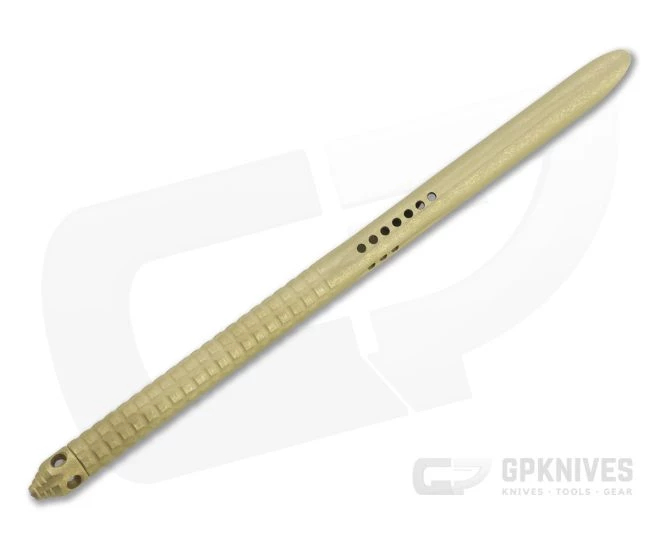 Microtech Signature Series TAC-P Gold TiNi Stainless Steel Tactical Penetration Kubaton 112-1TINS - Image 3