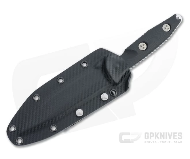 Microtech Socom Alpha Stonewashed Part Serrated M390 Black G10 Fixed Blade 113-11 - Image 2