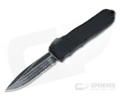 Guardian Tactical Recon-040 Dark Stonewashed Elmax Serrated Single Edge Black D/A OTF Automatic 113612