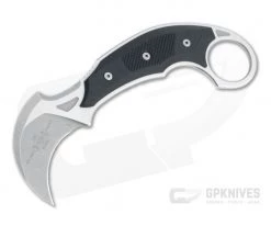 Microtech Iconic Right Hand Stonewashed 204P Black G10 Fixed Karambit 118-10R