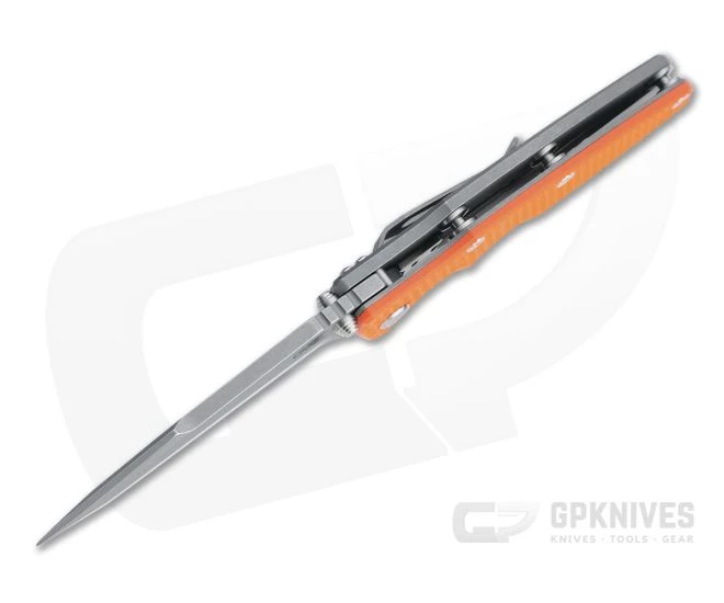 Hinderer Eklipse 3.5" Harpoon Spanto Working Finish 20CV Orange G10 Tri-Way Flipper 1180 - Image 3