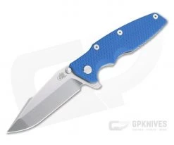 Hinderer Eklipse 3.5" Harpoon Spanto Stonewashed 20CV Blue G10 Tri-Way Flipper 1183