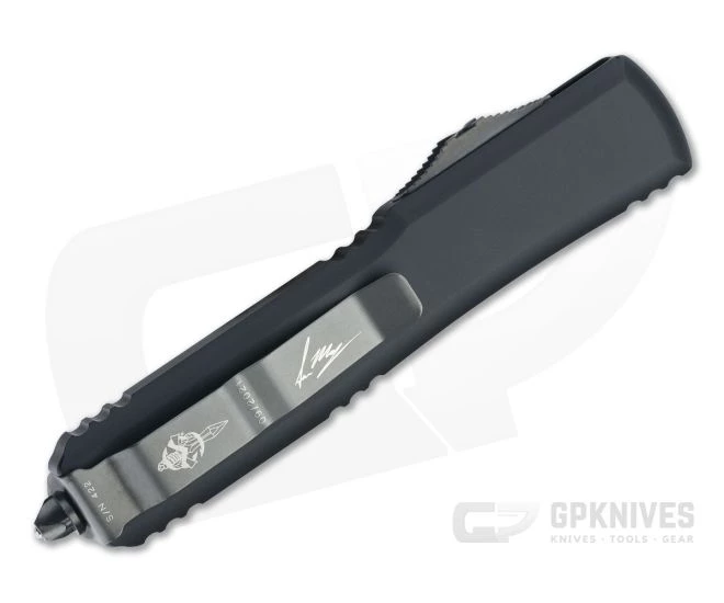 Microtech Ultratech Hellhound Tanto Signature Blackout DLC OTF Automatic - Image 2