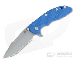 Hinderer XM-18 3.5" Skinny Harpoon Spanto Working Finish 20CV Blue G10 Battle Blue Tri-Way Flipper 1209