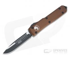 Microtech Ultratech S/E Black M390 Drop Point Tan OTF Automatic Knife 121-1TA