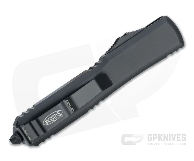 Microtech Ultratech S/E Tactical Partial Serrated M390 Black Drop Point OTF Automatic 121-2T - Image 2