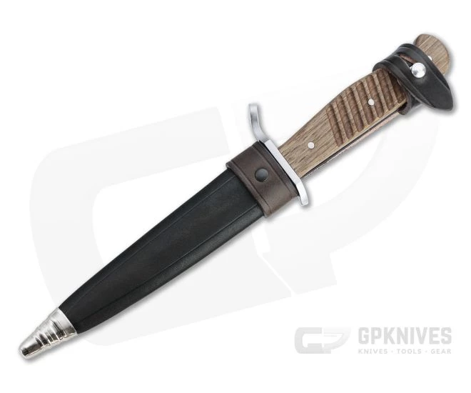 Boker Solingen Trench Knife C75 Walnut Fixed Blade 121918 - Image 2
