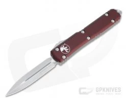 Microtech Ultratech D/E Stonewashed M390 Double Edge Merlot OTF Automatic Knife 122-10MR