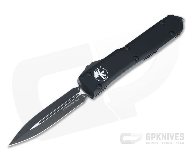 Microtech Ultratech Double Edge Tactical Black M390 OTF Automatic Knife 122-1T