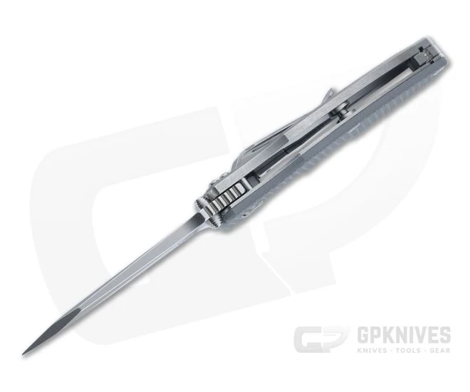 Hinderer Knives Jurassic Spear Point Stonewashed 20CV Gray G10 Tri-Way Pivot Flipper 1221 - Image 3