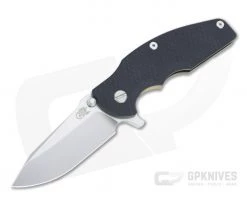 Hinderer Knives Jurassic Spear Point Stonewashed 20CV Black G10 Bronze Tri-Way Pivot Flipper 1223