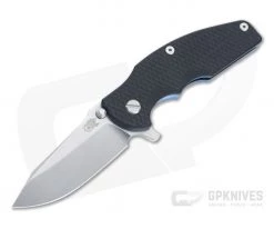 Hinderer Knives Jurassic Spear Point 20CV Black G10 Stonewashed Blue Tri-Way Pivot Flipper 1228