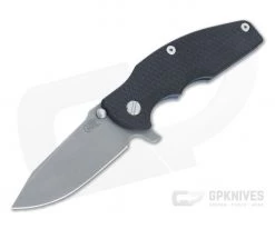 Hinderer Knives Jurassic Spear Point 20CV Black G10 Battle Blue Tri-Way Pivot Flipper 1229