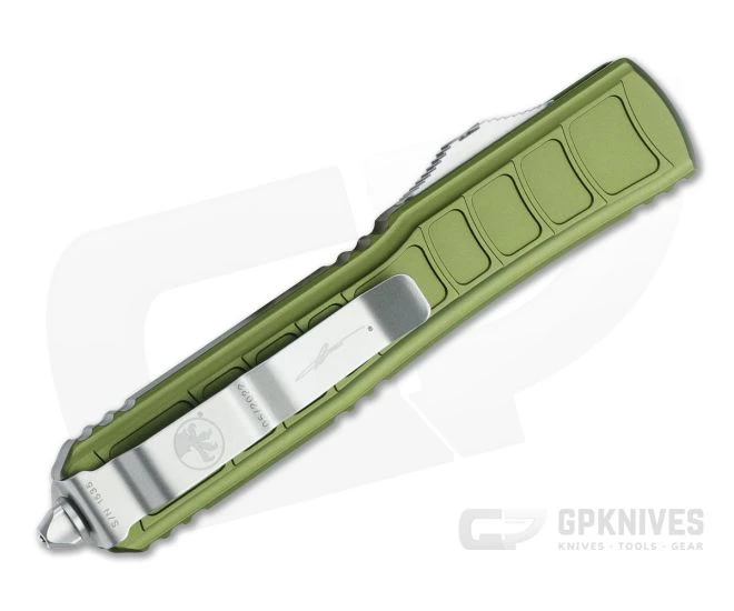 Microtech Ultratech II Stepside D/E Signature OD Green Stonewashed M390 Automatic 122II-10ODS - Image 2