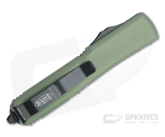 Microtech Ultratech T/E Two-Tone M390 Tanto OD Green OTF Automatic Knife 123-1OD - Image 2