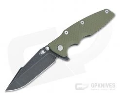 Hinderer Eklipse 3.5" Harpoon Spanto Battle Black 20CV OD Green G10 Tri-Way Flipper 1248