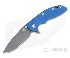 Hinderer XM-18 3.5" Slicer Battle Black DLC 20CV Blue G10 Tri-Way Flipper 1256
