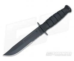 Kabar Black Short Serrated Knife 1259