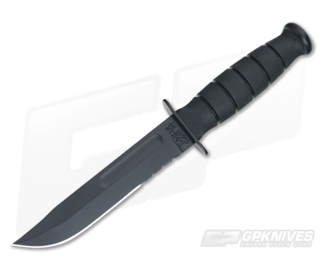 Kabar Black Short Serrated Knife 1259