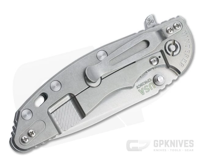 Hinderer XM-18 3.5" Spear Point Stonewashed 20CV Black G10 Tri-Way Flipper 1259 - Image 2