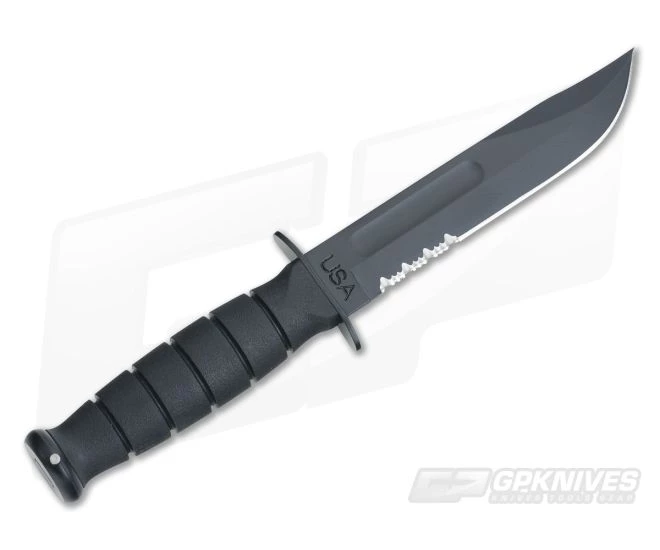 Kabar Black Short Serrated Knife 1259 - Image 3