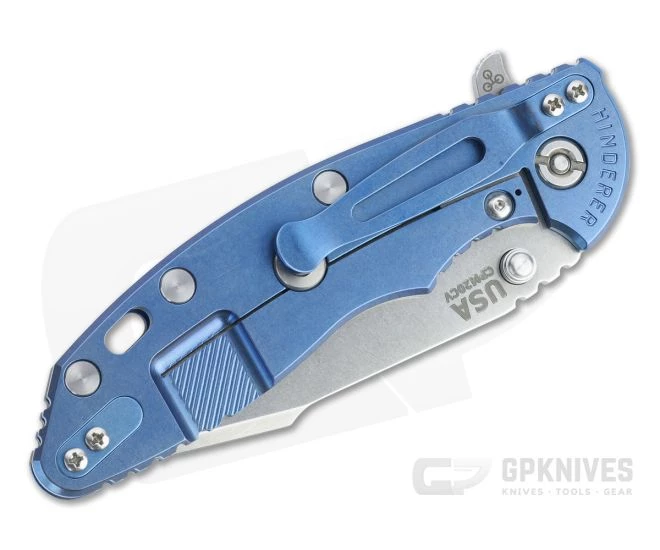 Hinderer XM-18 3.5" Skinny Harpoon Spanto 20CV Coyote G10 Stonewashed Blue Tri-Way Flipper 1272 - Image 2